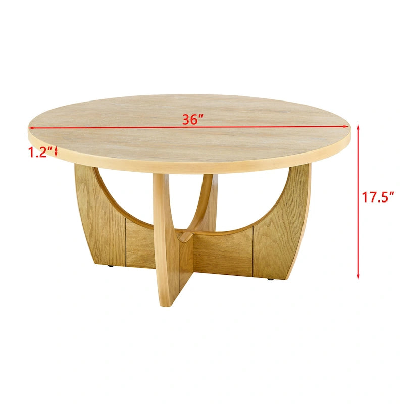 Table basse ronde en bois pour le salon