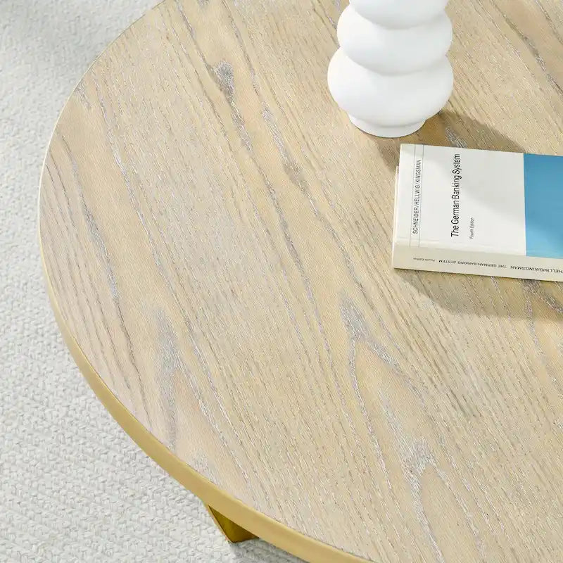 Table basse ronde en bois pour le salon