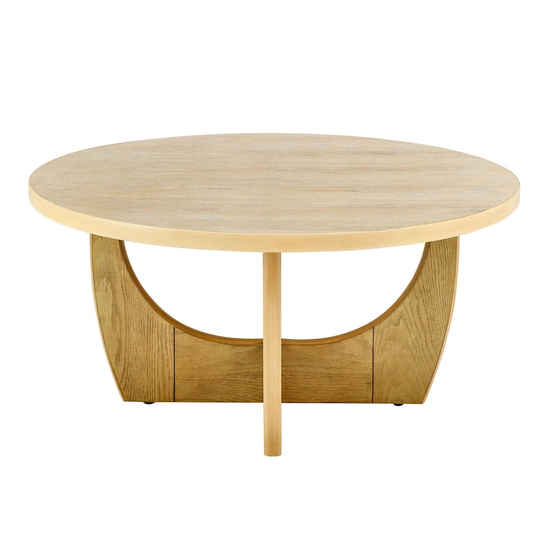Table basse ronde en bois pour le salon