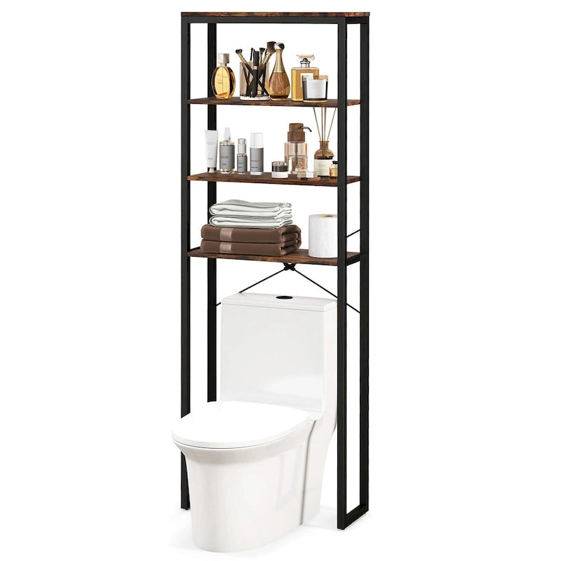4-Tier Over the Toilet Storage Rack, Freestanding Bathroom Organizer