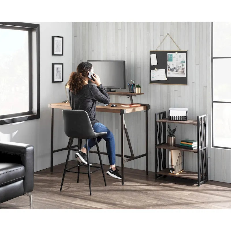 Industrial Stand Up Desk with Removable Shelf