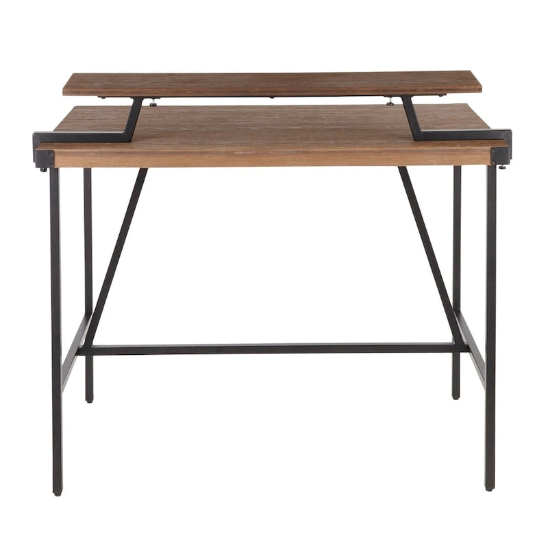 Bureau debout industriel avec étagère amovible