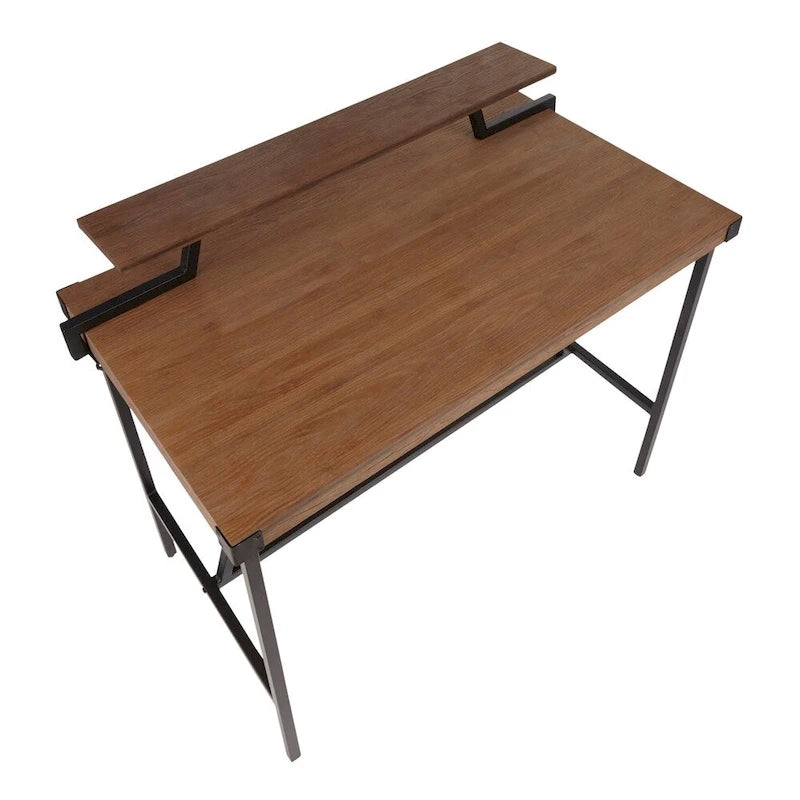 Bureau debout industriel avec étagère amovible