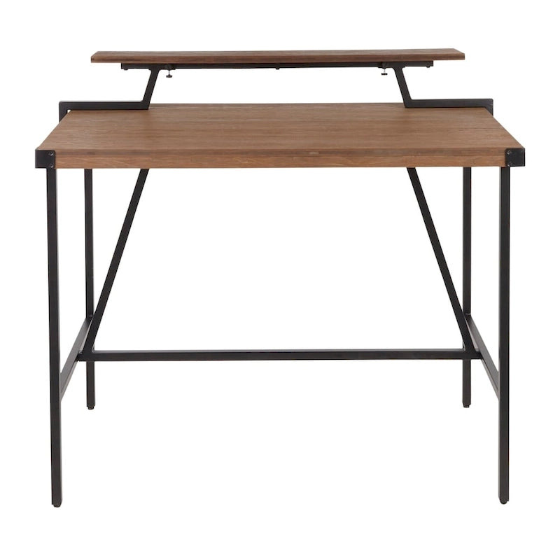 Bureau debout industriel avec étagère amovible