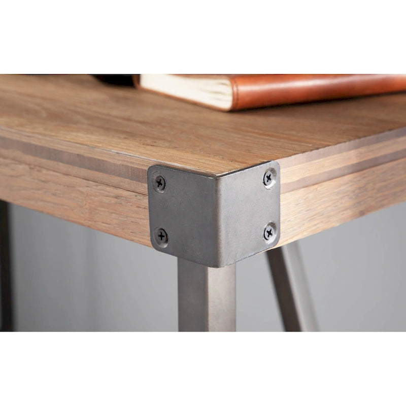 Bureau debout industriel avec étagère amovible