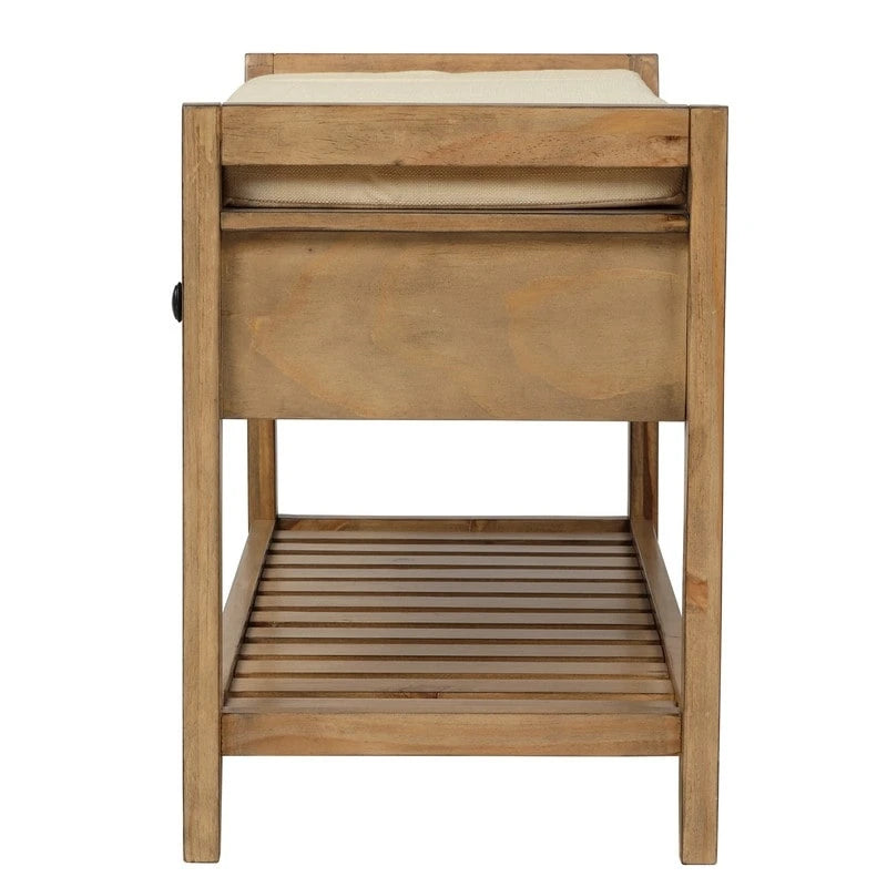 Banc de rangement multifonctionnel d'entrée avec étagère à chaussures et siège