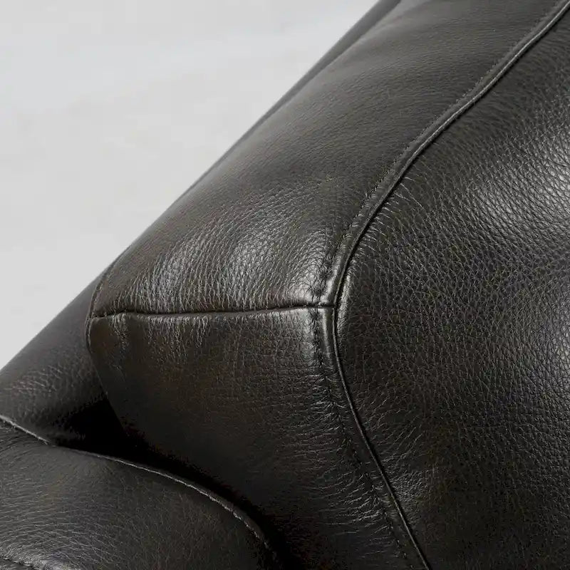 37 Wide Top Grain Leather Power Recliner Chair Glider Rocker Recliner Home Theater Seating with USB Charge Port