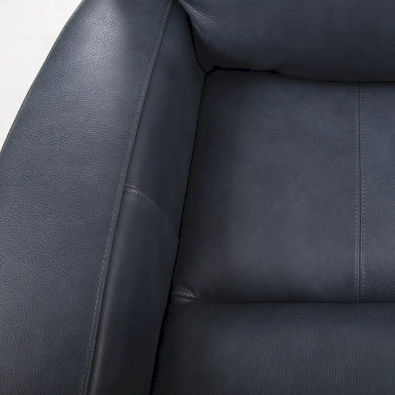 37 Wide Top Grain Leather Power Recliner Chair Glider Rocker Recliner Home Theater Seating with USB Charge Port