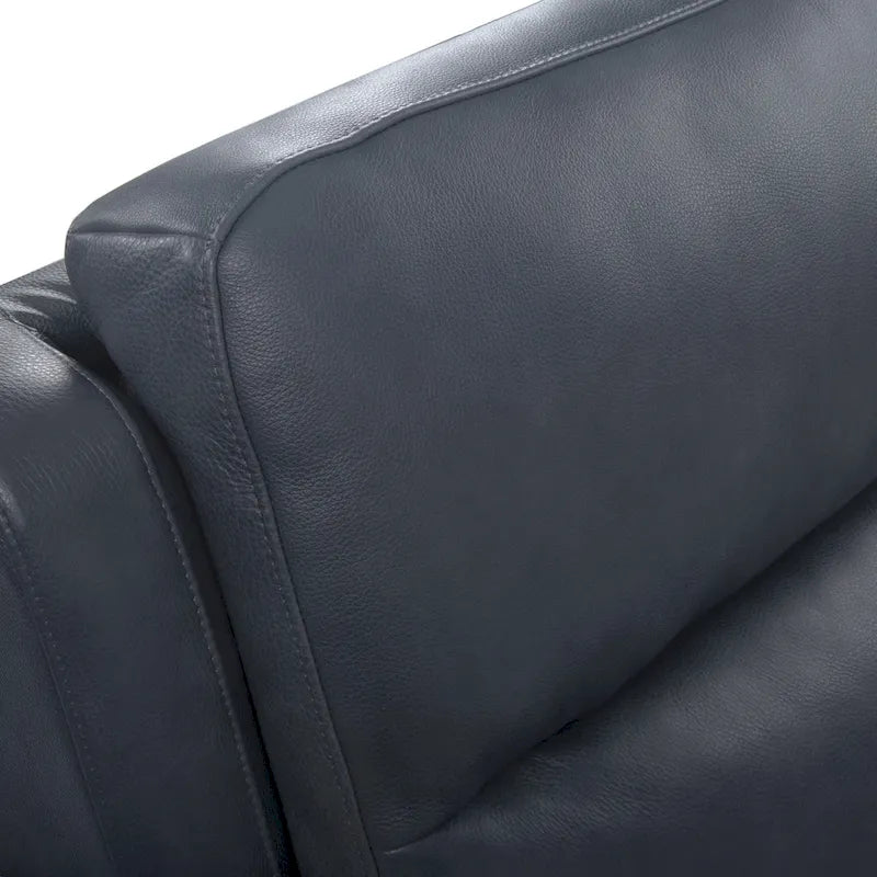 37 Wide Top Grain Leather Power Recliner Chair Glider Rocker Recliner Home Theater Seating with USB Charge Port