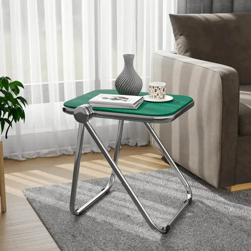 Table d'appoint rectangulaire pliable avec cadre en aluminium - 42,5 cm
