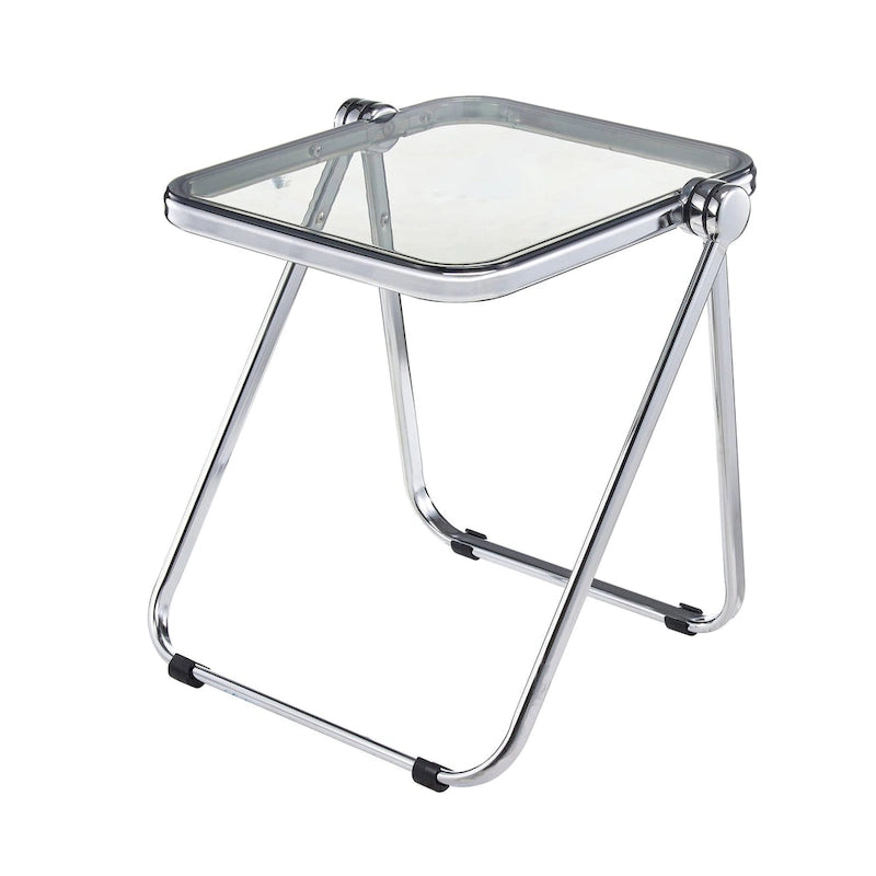 Table d'appoint rectangulaire pliable avec cadre en aluminium - 42,5 cm