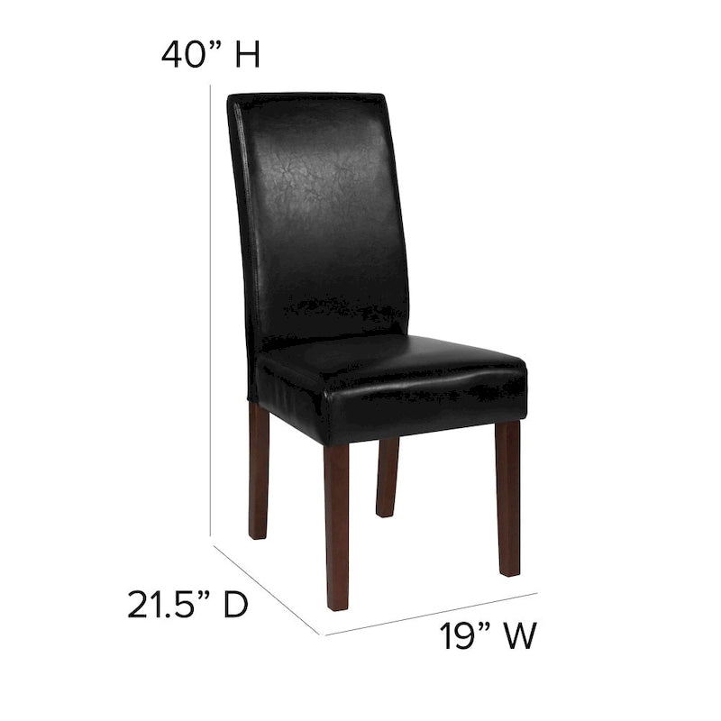 Chaise Parsons capitonnée avec panneau latéral détaillé