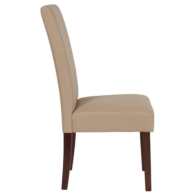 Chaise Parsons capitonnée avec panneau latéral détaillé
