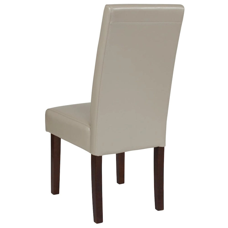 Chaise Parsons capitonnée avec panneau latéral détaillé