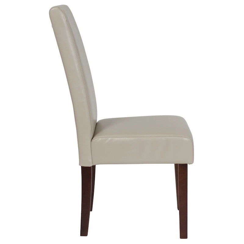 Chaise Parsons capitonnée avec panneau latéral détaillé