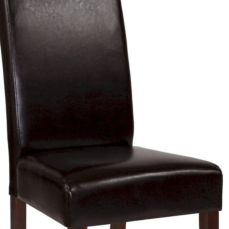 Chaise Parsons capitonnée avec panneau latéral détaillé