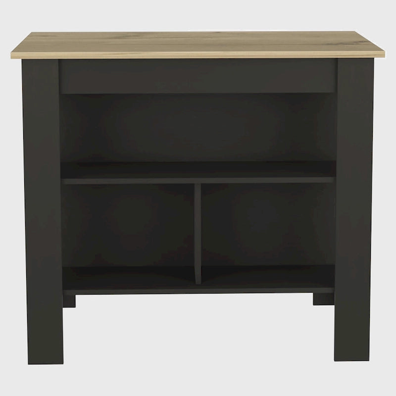Kitchen Island with Four Legs, Three Shelves