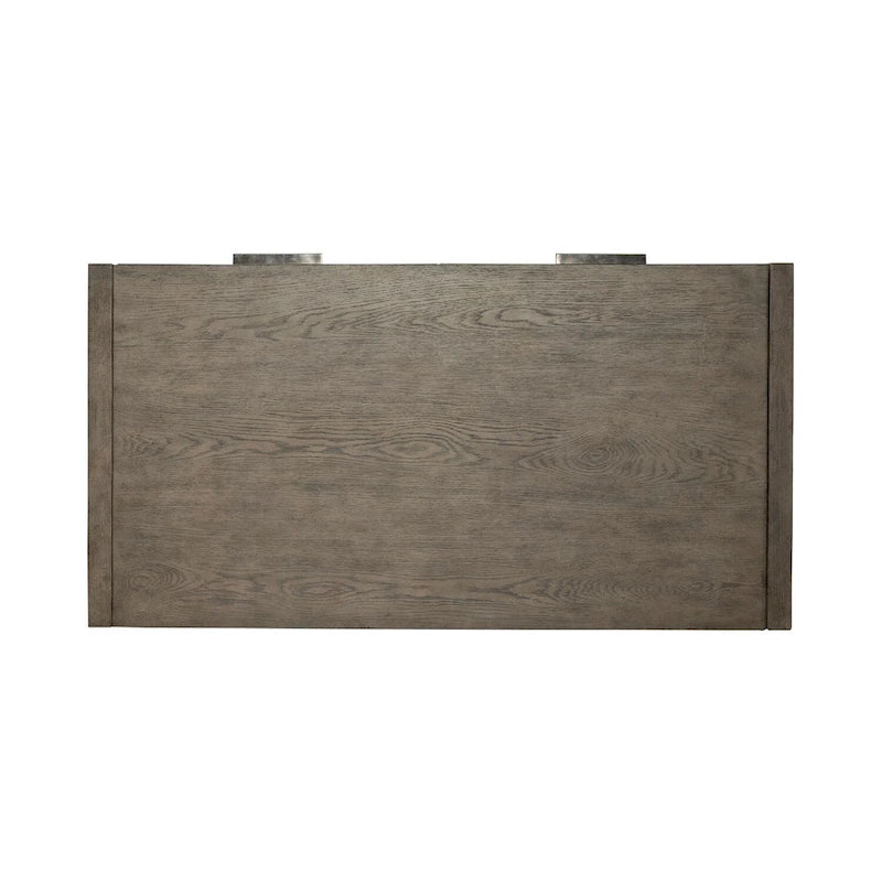 Dusty Taupe Cocktail Table with Drawers and Casters