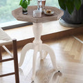 24.6 Rustic Farmhouse Solid Wood Octagonal Tray Top End Table - 24.6 x 18.1 x 18.1