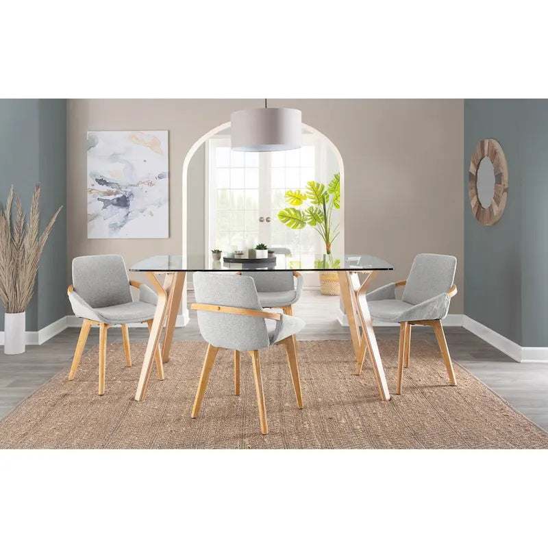 Chaise de salle à manger en bois naturel style Mid-century