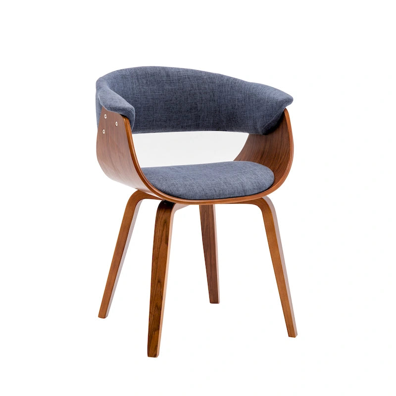 Fabric Dining Chair with Wooden Legs