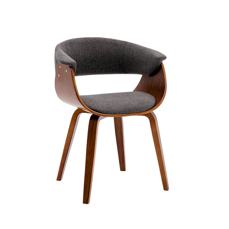 Fabric Dining Chair with Wooden Legs