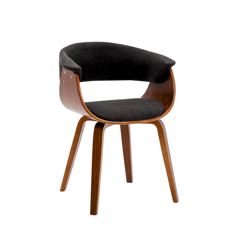 Fabric Dining Chair with Wooden Legs