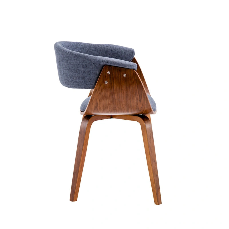 Fabric Dining Chair with Wooden Legs