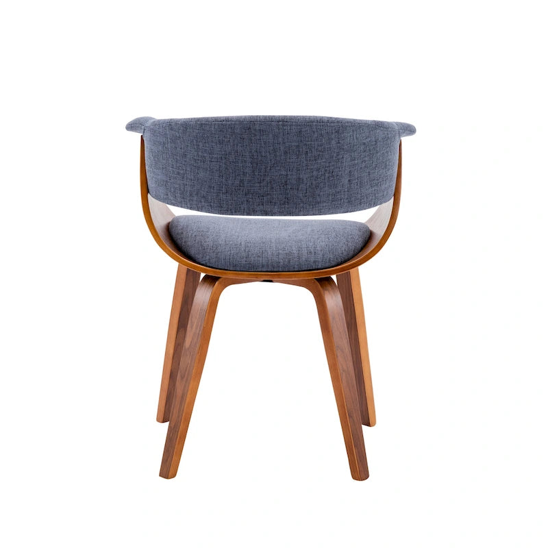 Fabric Dining Chair with Wooden Legs