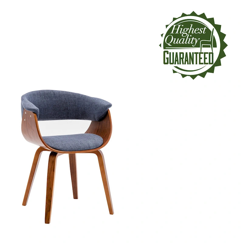 Fabric Dining Chair with Wooden Legs