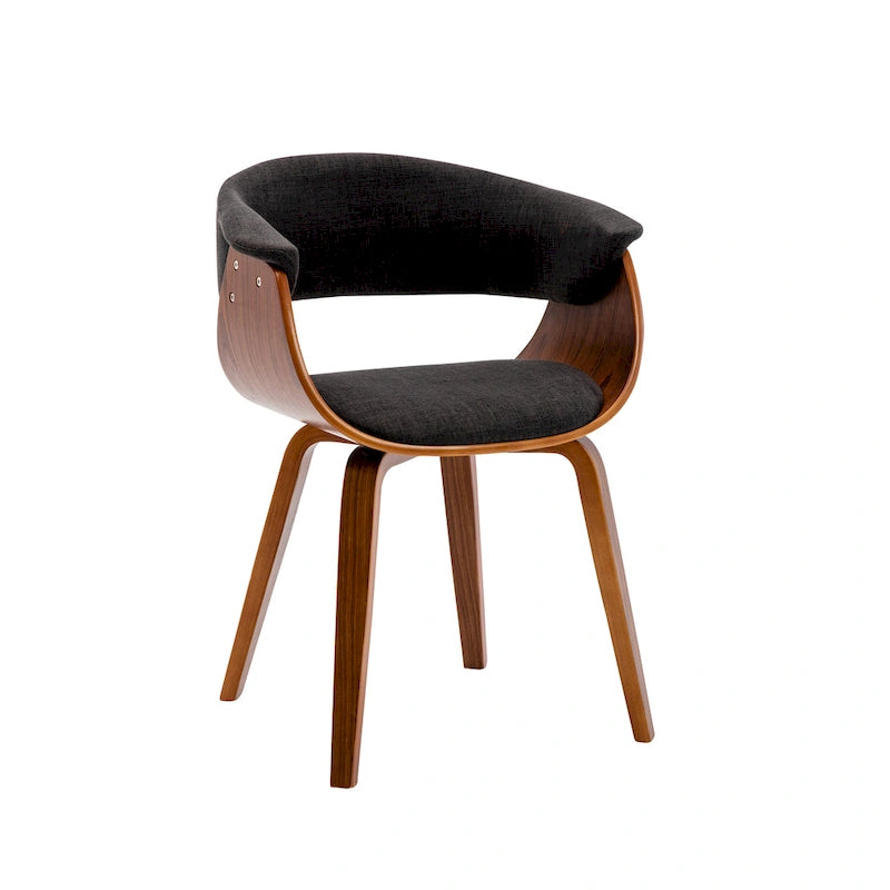 Fabric Dining Chair with Wooden Legs