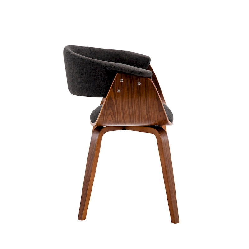 Fabric Dining Chair with Wooden Legs