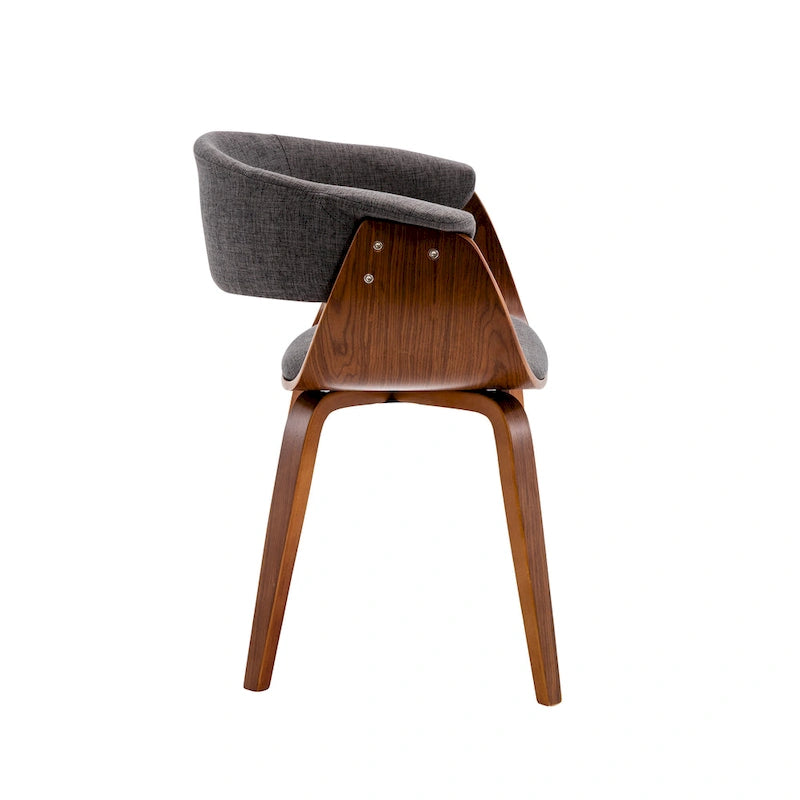 Fabric Dining Chair with Wooden Legs