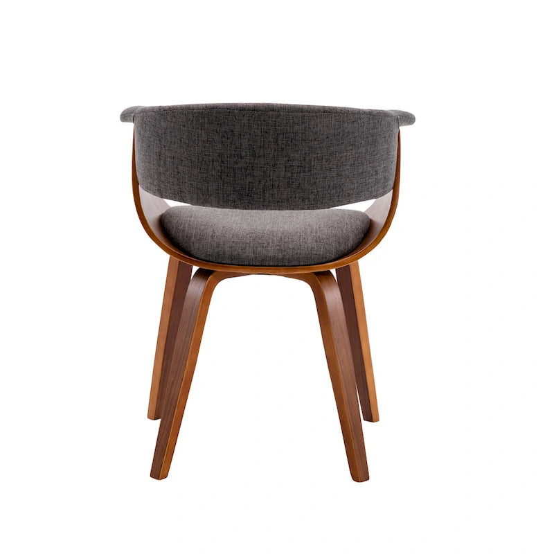 Fabric Dining Chair with Wooden Legs