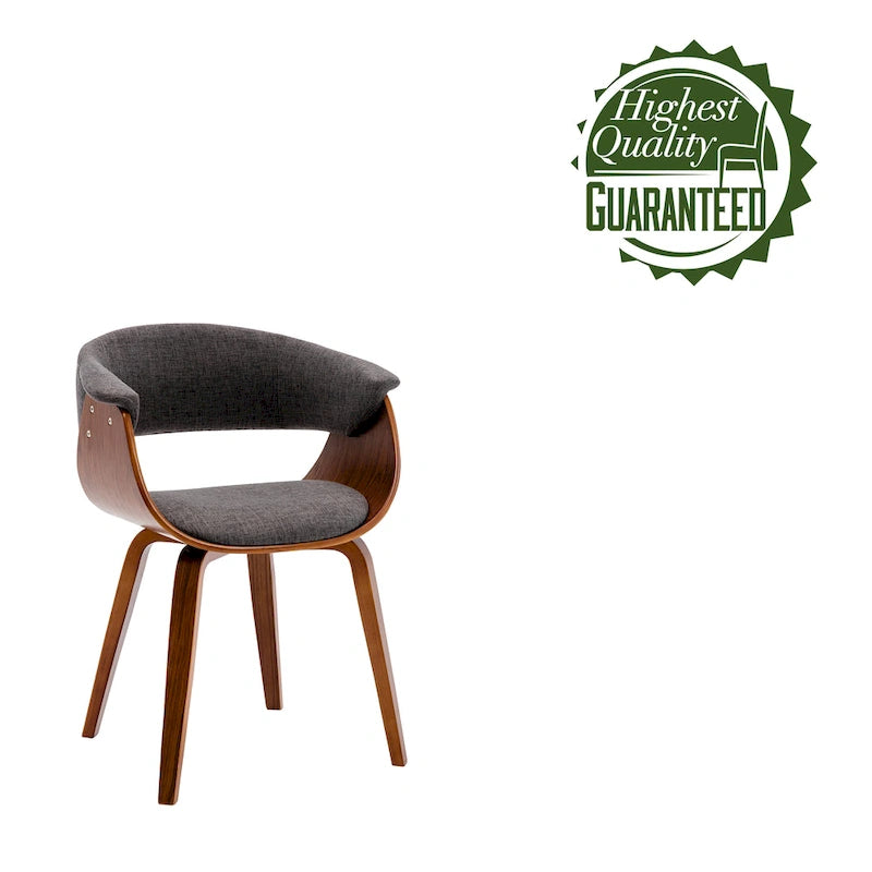 Fabric Dining Chair with Wooden Legs