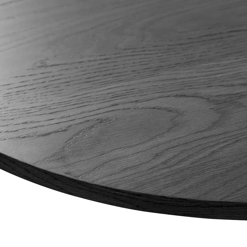 Table à manger ovale en bois massif de style nordique - Idéale pour les réunions de 6 personnes 67 - 67*34*30