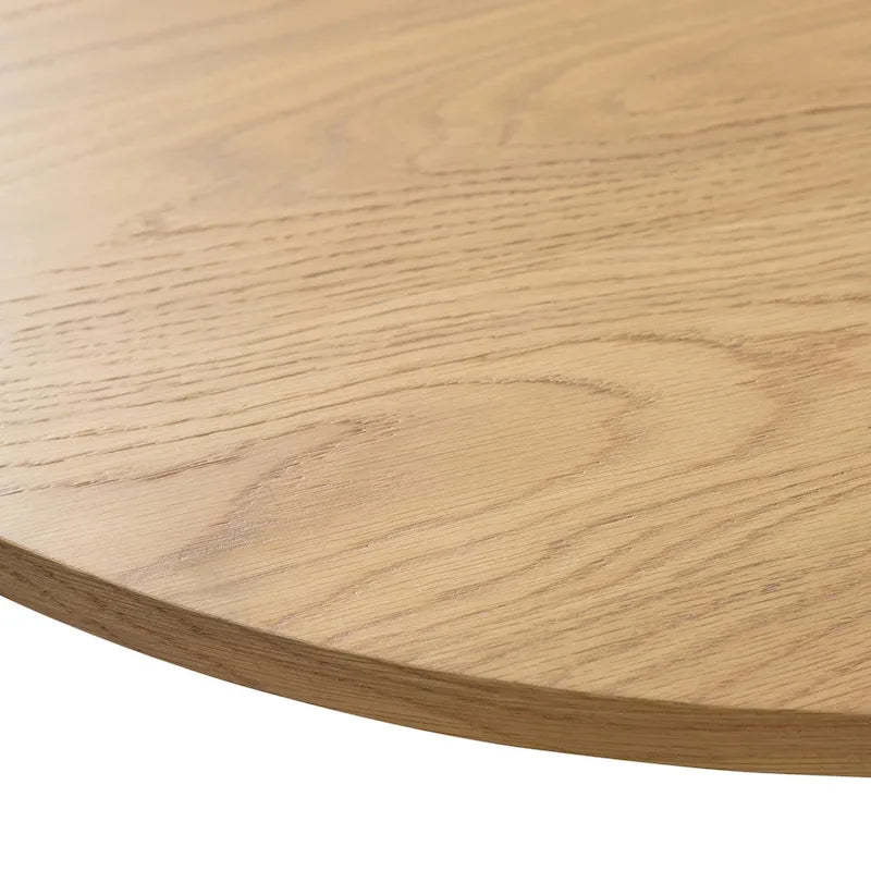 Table à manger ovale en bois massif de style nordique - Idéale pour les réunions de 6 personnes 67 - 67*34*30