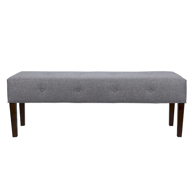 Banc de salon rembourré capitonné de style transitionnel