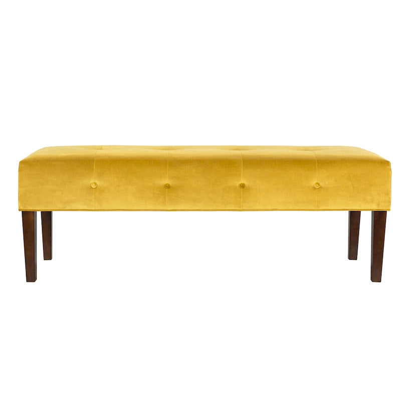 Banc de salon rembourré capitonné de style transitionnel