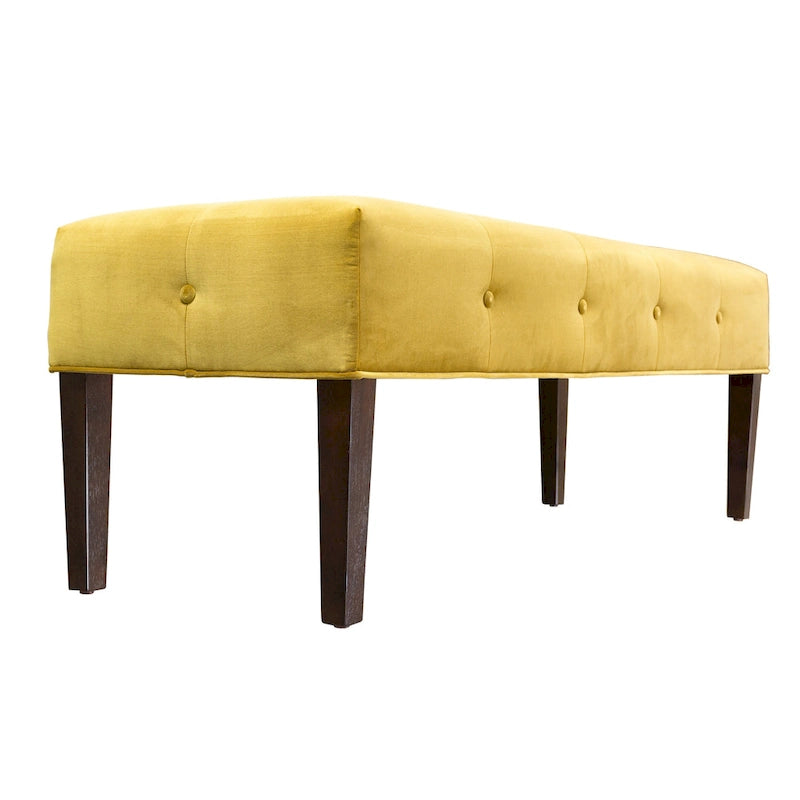 Banc de salon rembourré capitonné de style transitionnel