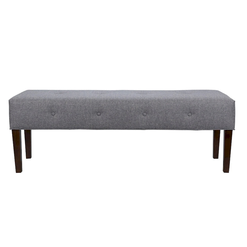 Banc de salon rembourré capitonné de style transitionnel