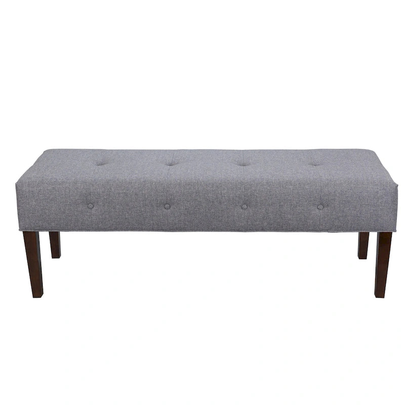 Banc de salon rembourré capitonné de style transitionnel