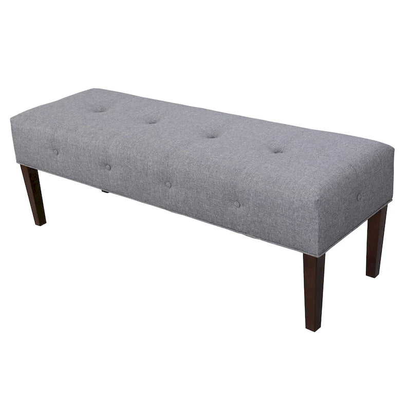 Banc de salon rembourré capitonné de style transitionnel