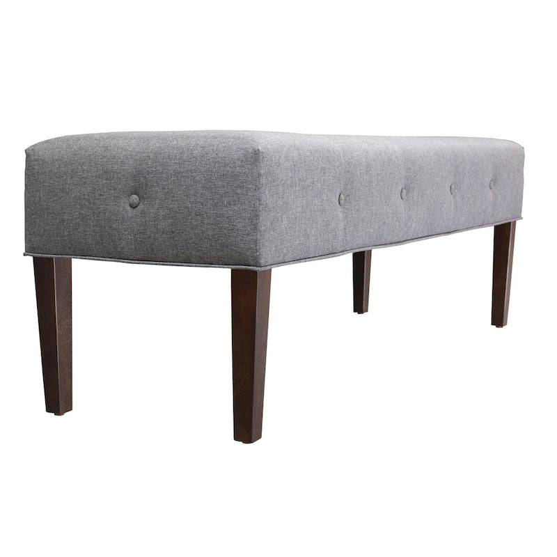 Banc de salon rembourré capitonné de style transitionnel