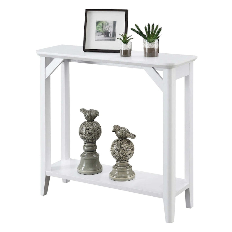 Console avec étagère, design rustique vieilli