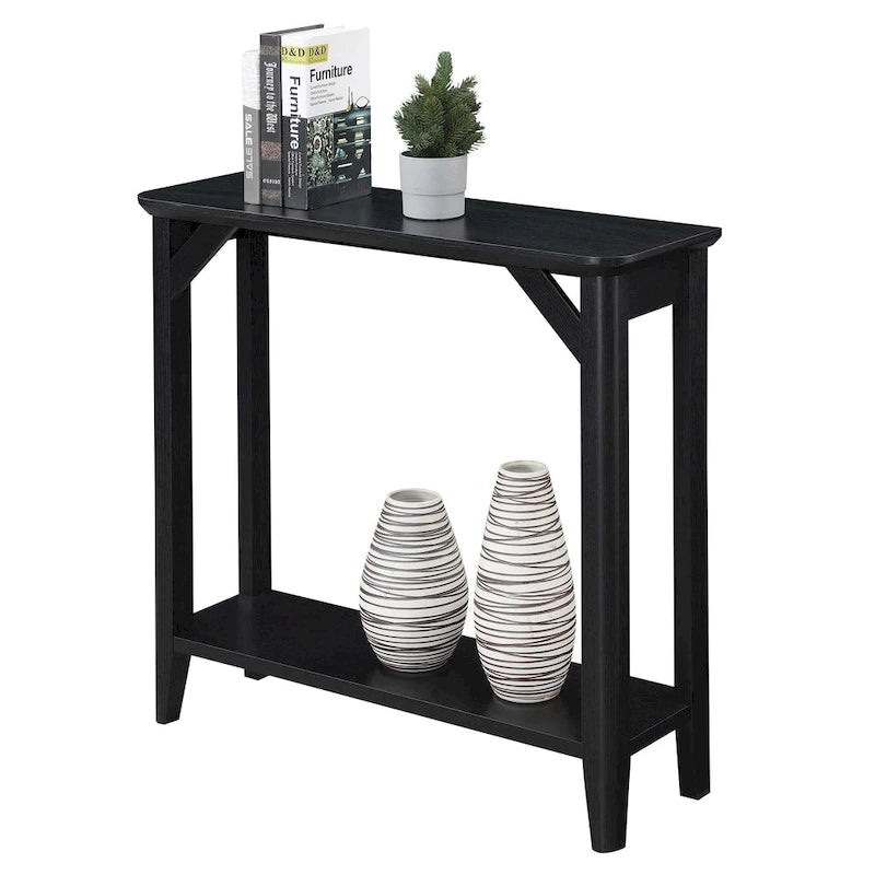 Console avec étagère, design rustique vieilli