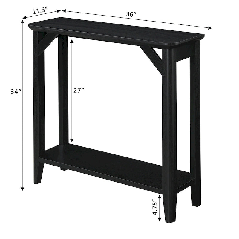 Console avec étagère, design rustique vieilli