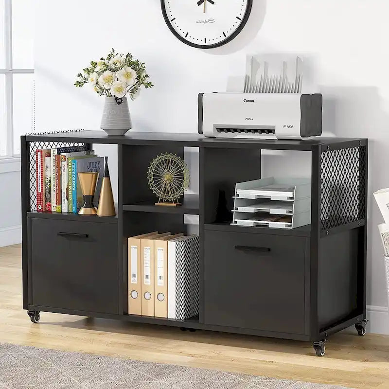 Modern File Cabinet Mobile Lateral Filing Cabinet for Home Office