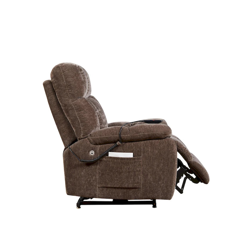 Electric Power Lift Recliner Chair with 2 Motors, Massage and Heat for Elderly