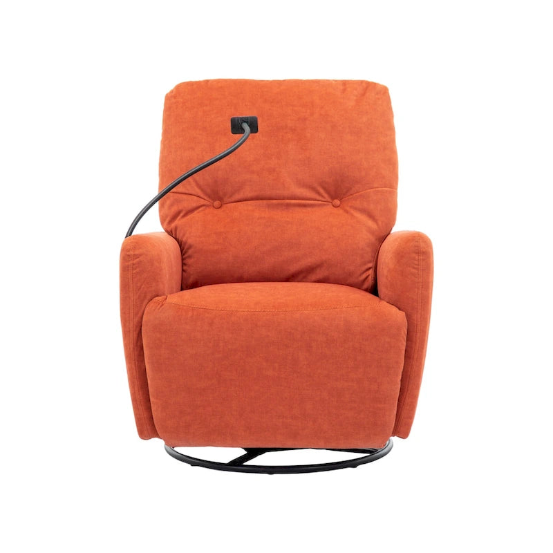 270 Degree Swivel Electric Recliner Home Theater Seating Single Reclining Sofa Rocking Motion Recliner with a Phone Holder for L
